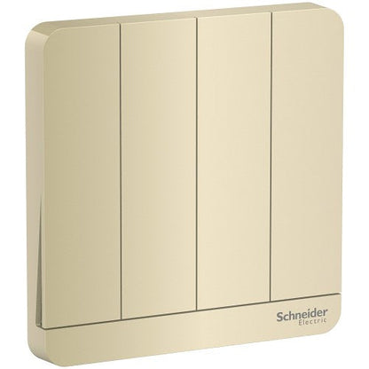 Schneider AvatarOn Light Switch with LED Indicator White/Dark Wood/Dark Grey/Wine Gold/Gold Hairline